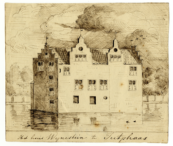 804929 Gezicht op het omgrachte kasteel Wijnestein te Jutphaas.N.B. De gemeenten Jutphaas en Vreeswijk zijn per 1 juli ...